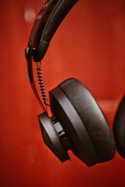 black cordless headphones