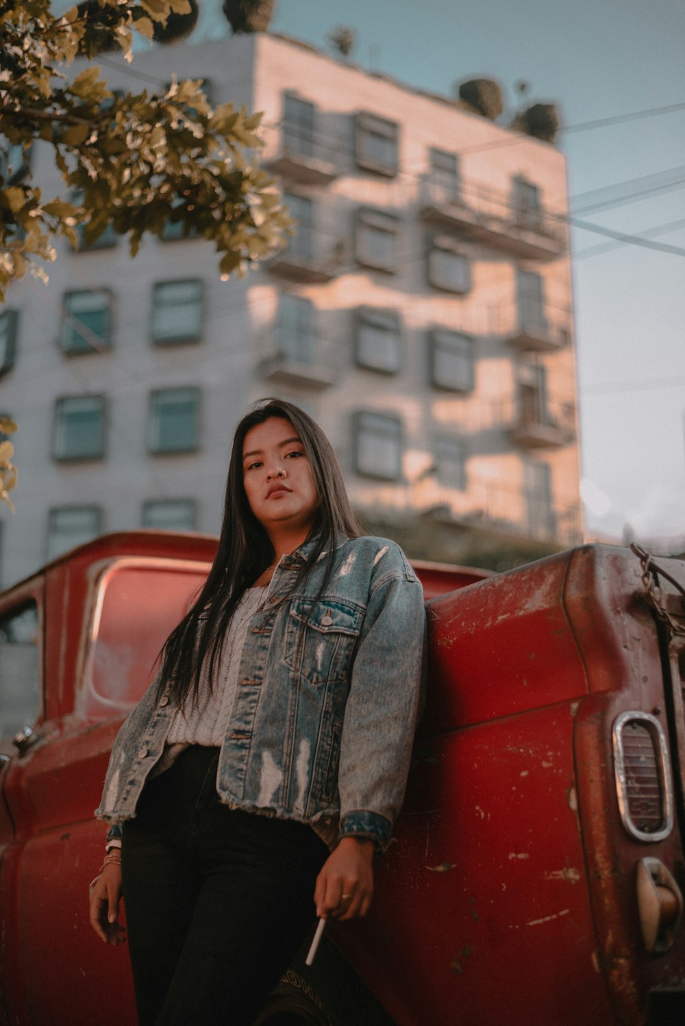 women's blue denim jacket