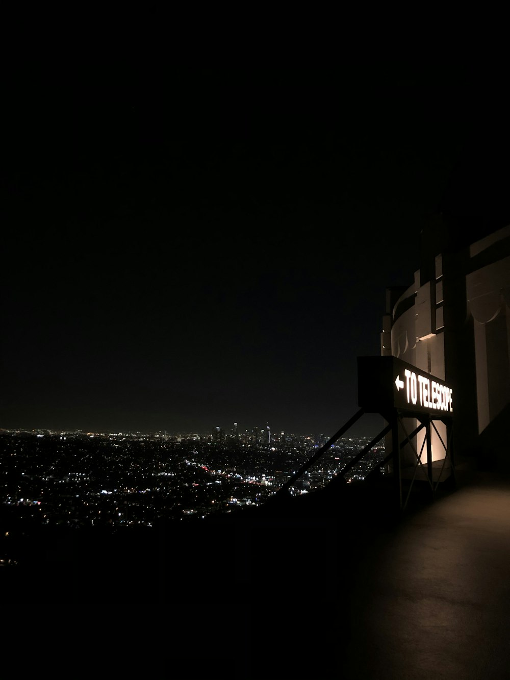 lighted signage at night