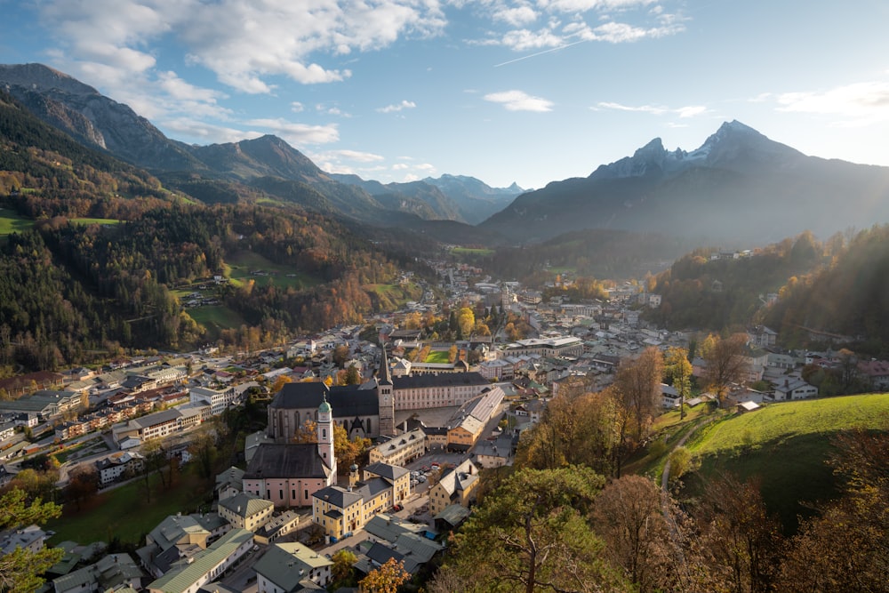 houses near mountains