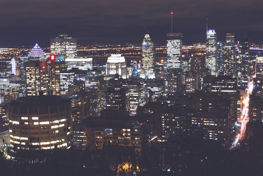city during night in Montréal Canada