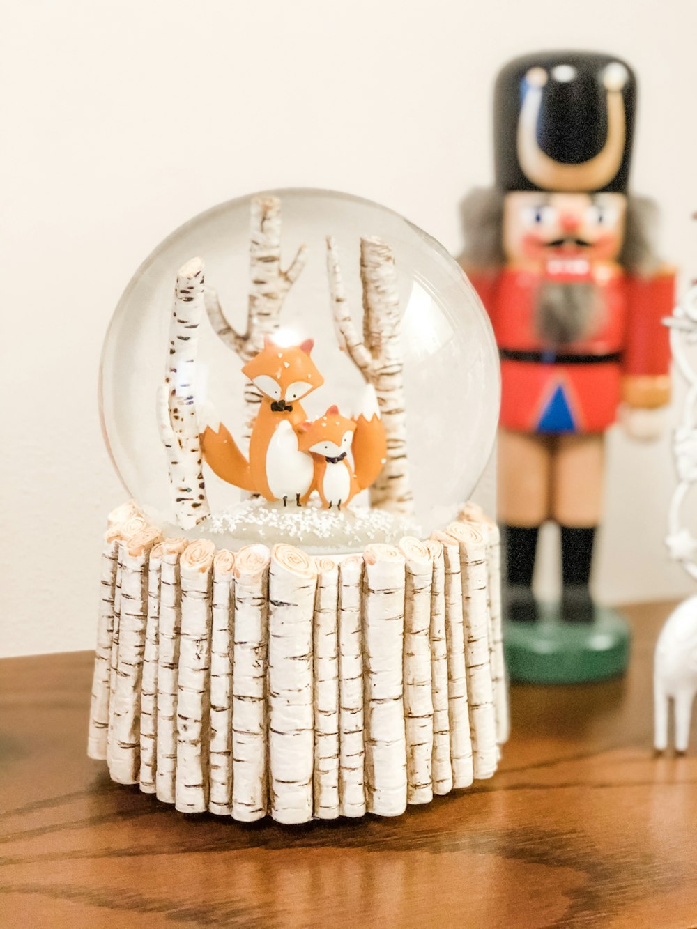 red fox water globes