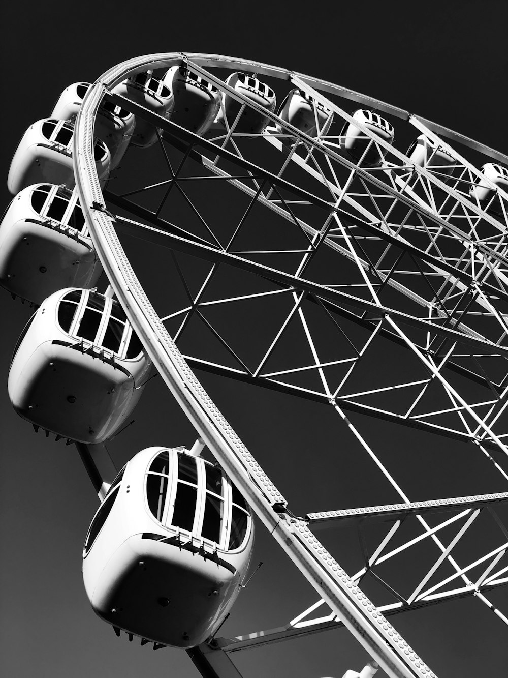 greyscale photography of Ferris Wheel