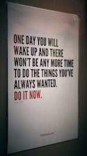quote poster on wall