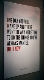 quote poster on wall