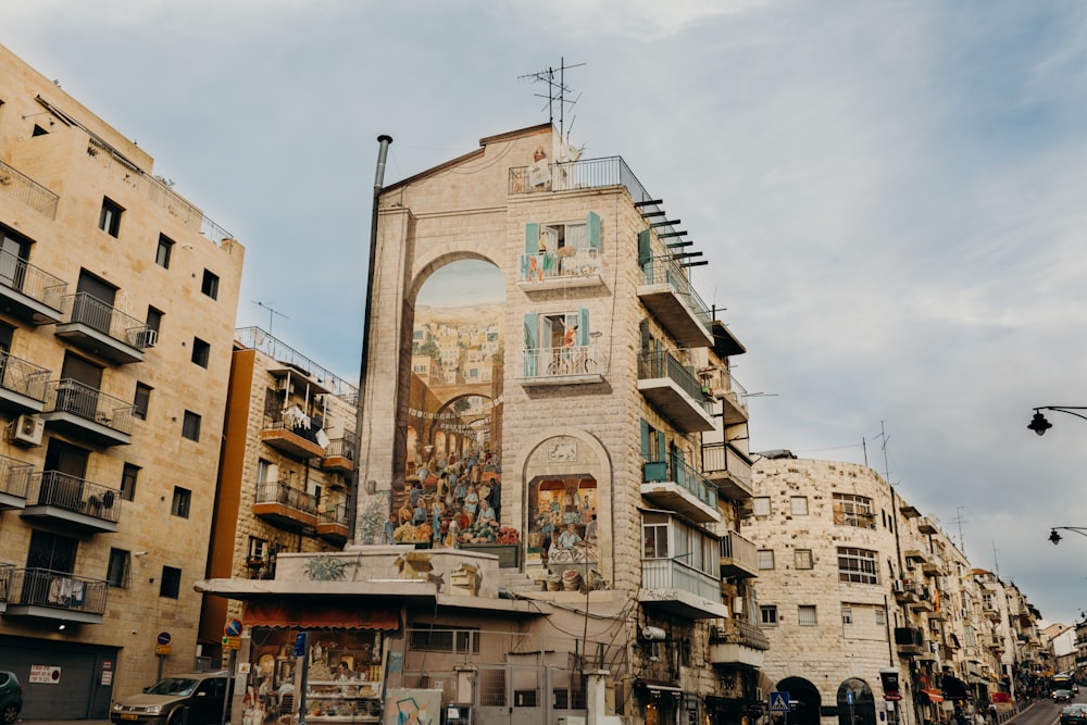 beige buildings under white sky