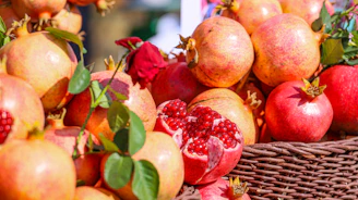 baskets of pomegranates