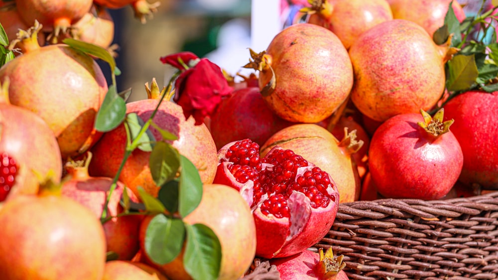 baskets of pomegranates