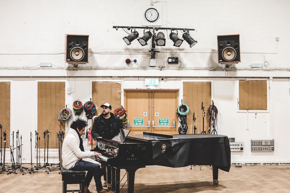 man playing piano