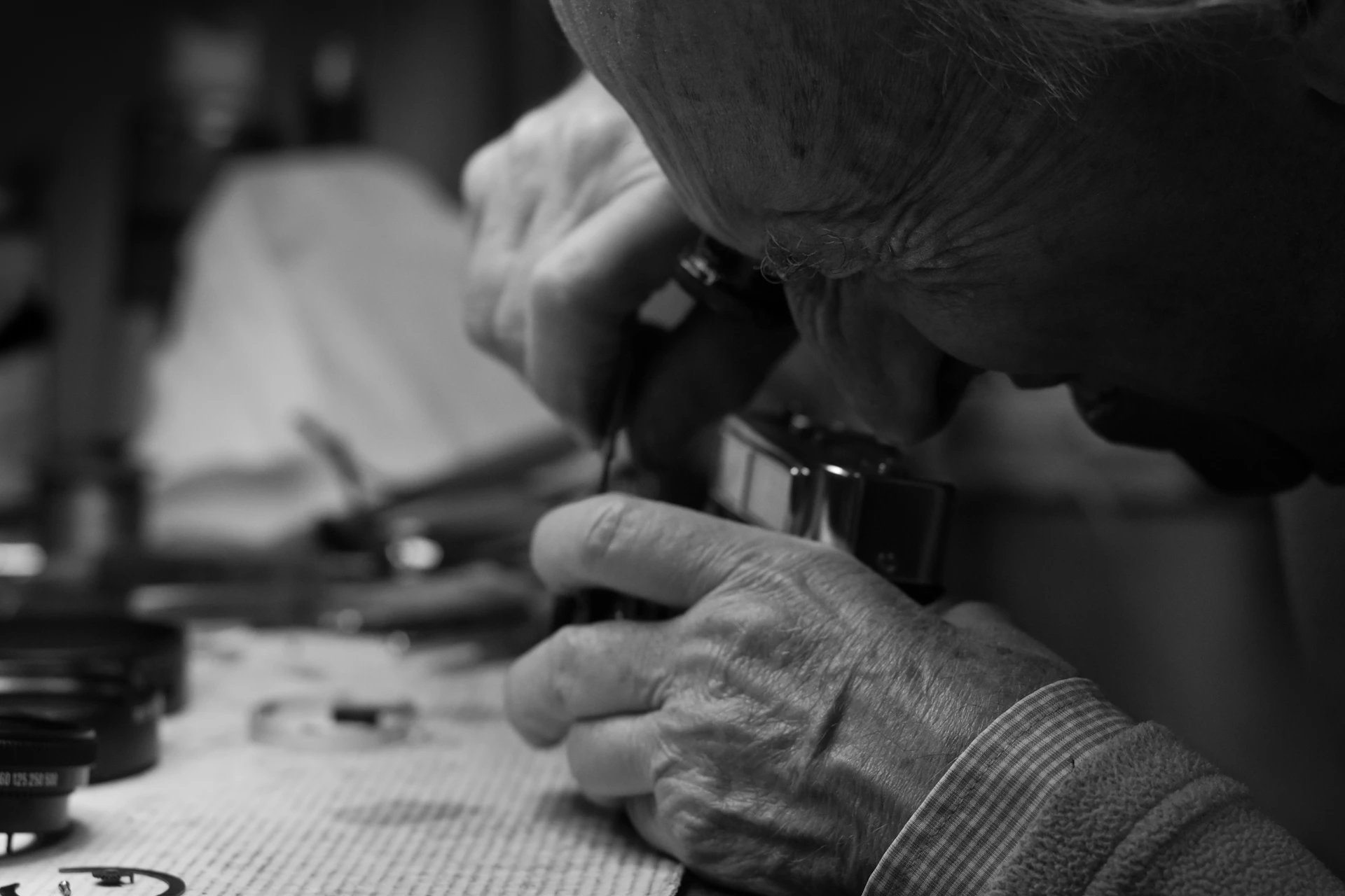 man using camera component