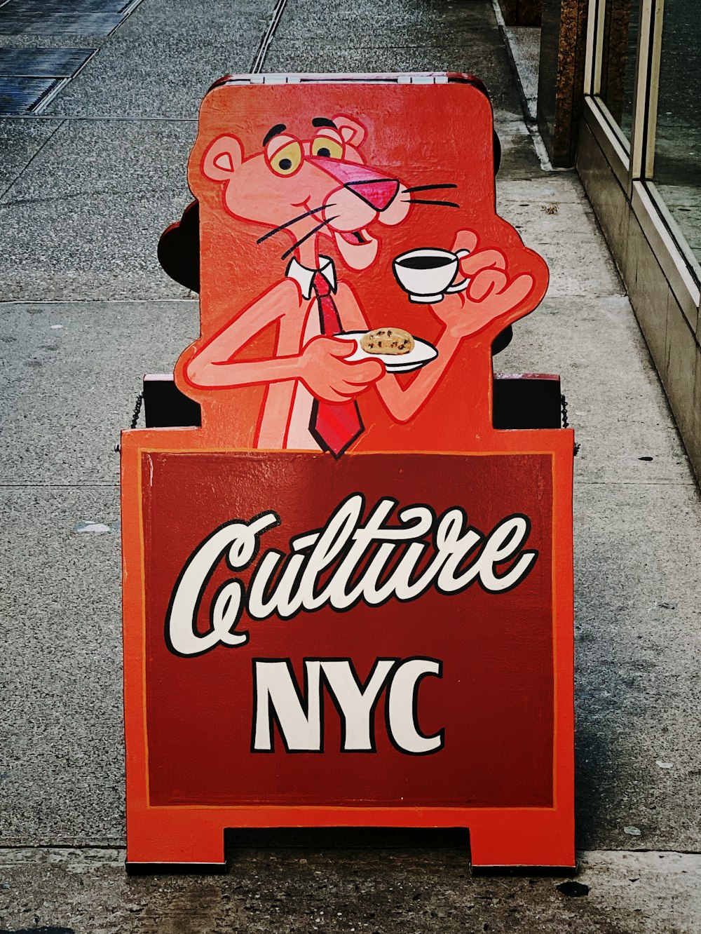 Culture NYC sidewalk sign