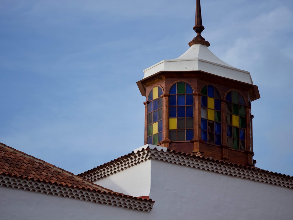 tower with stained glass