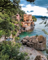 yellow building near body of water