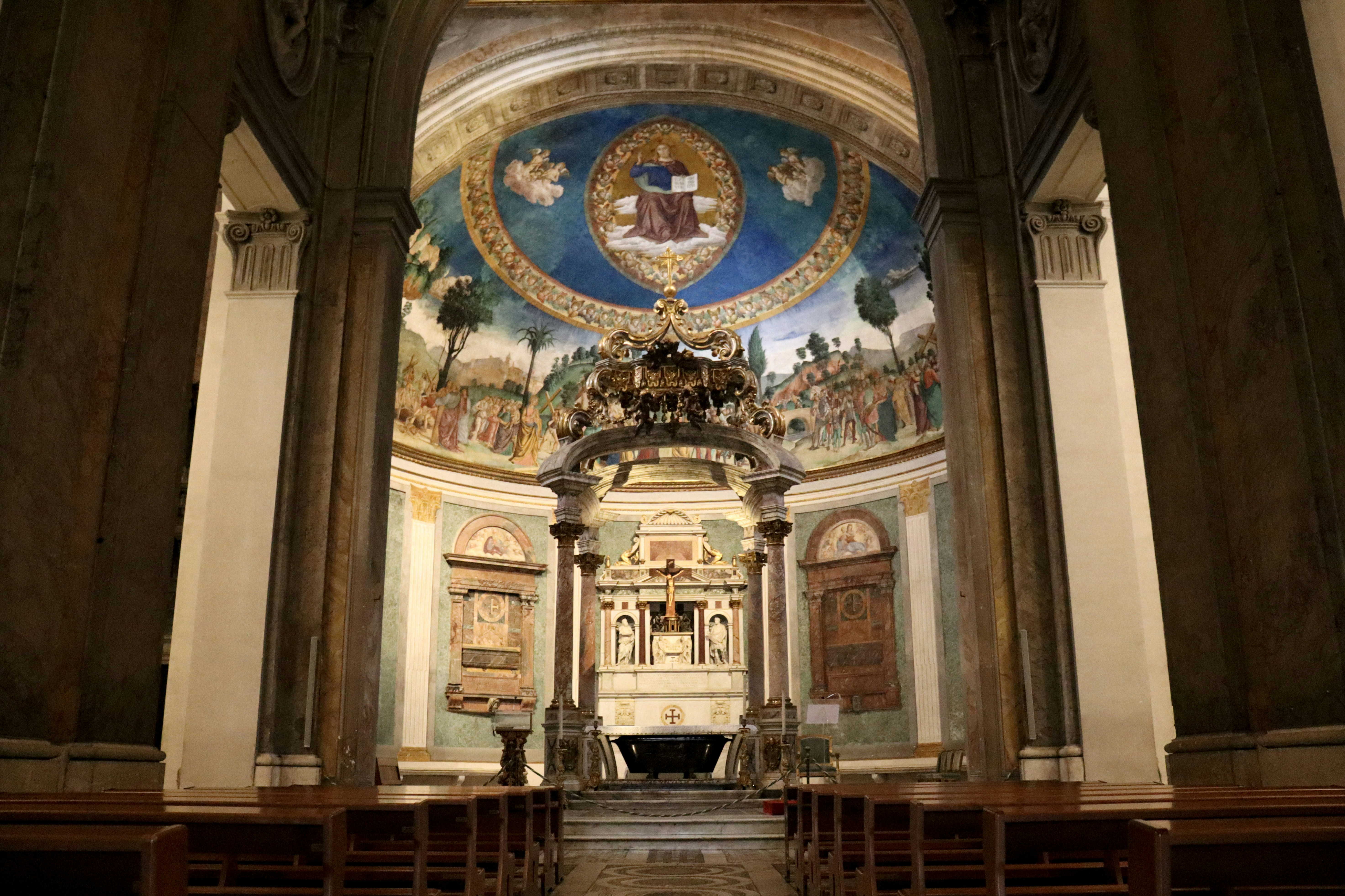 Benches Beside Concrete Columns Photo Free Architecture Image On