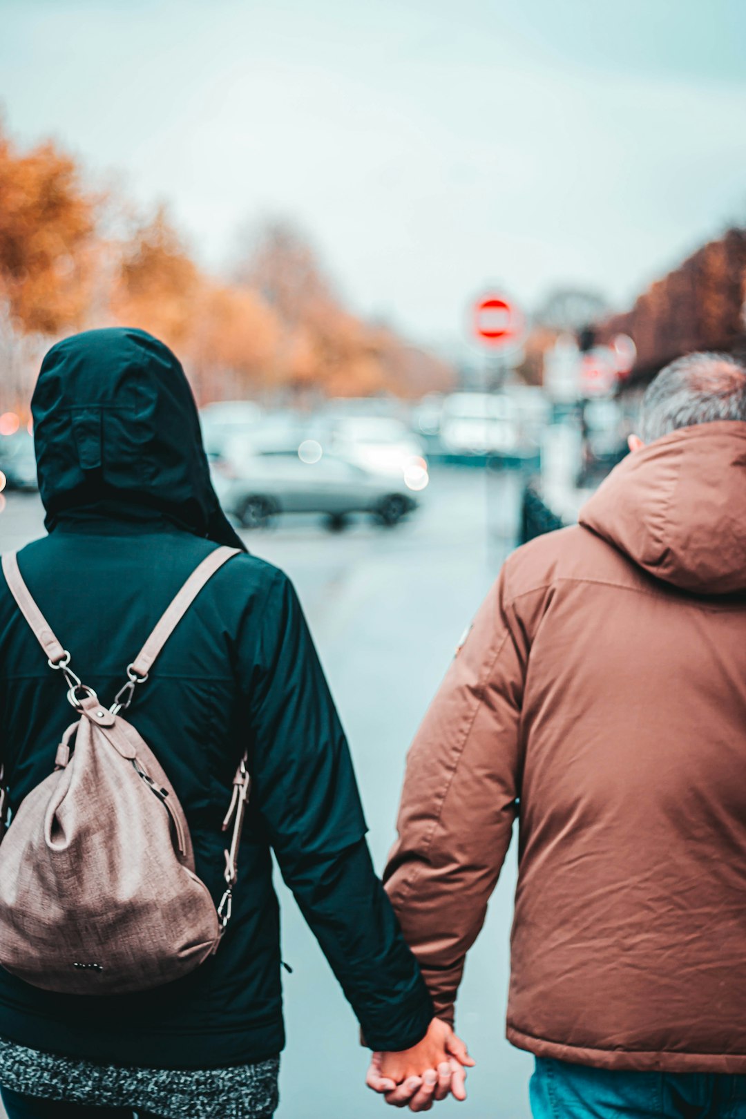 shallow focus photo of two person holding each others hands
