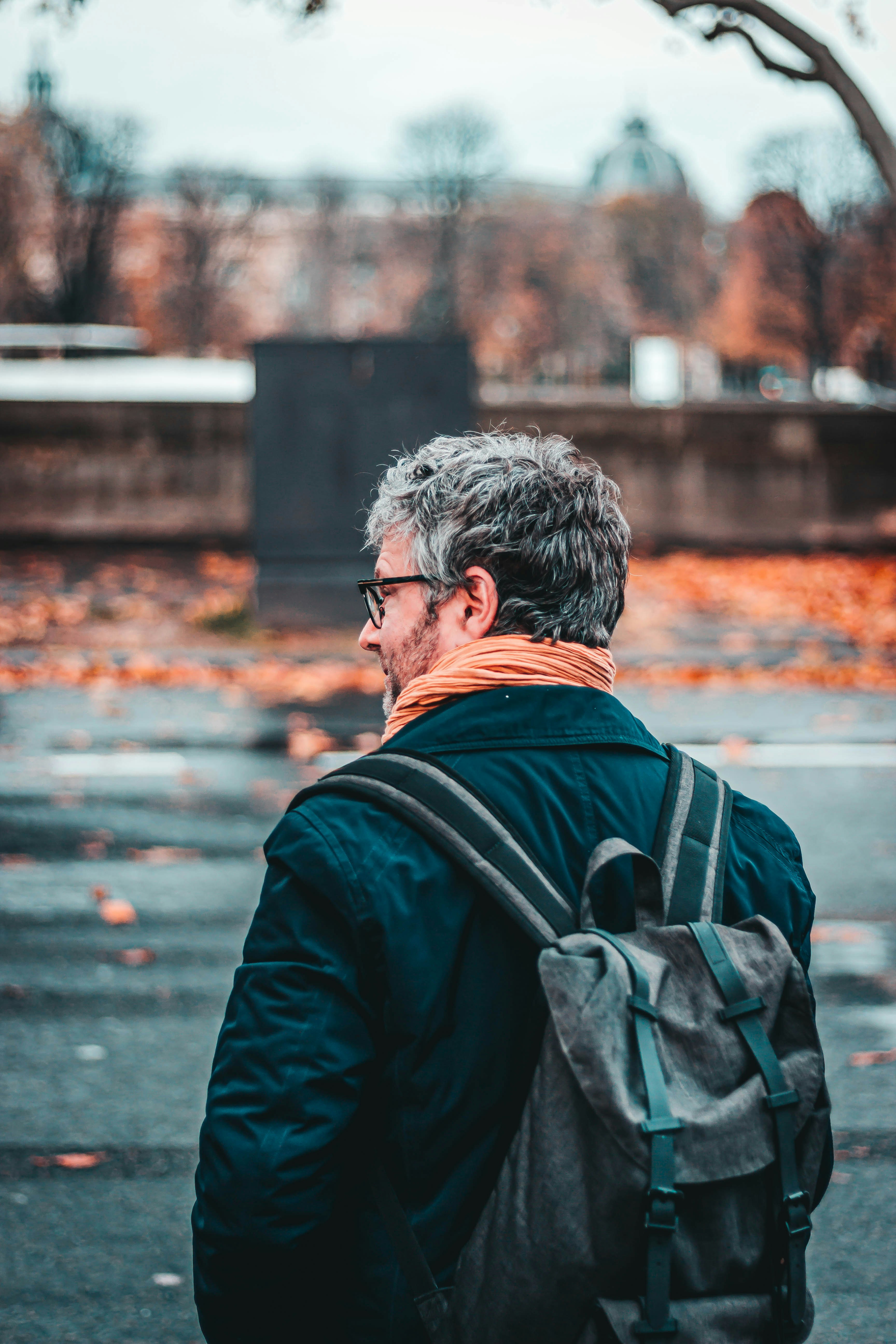man wearing backpack