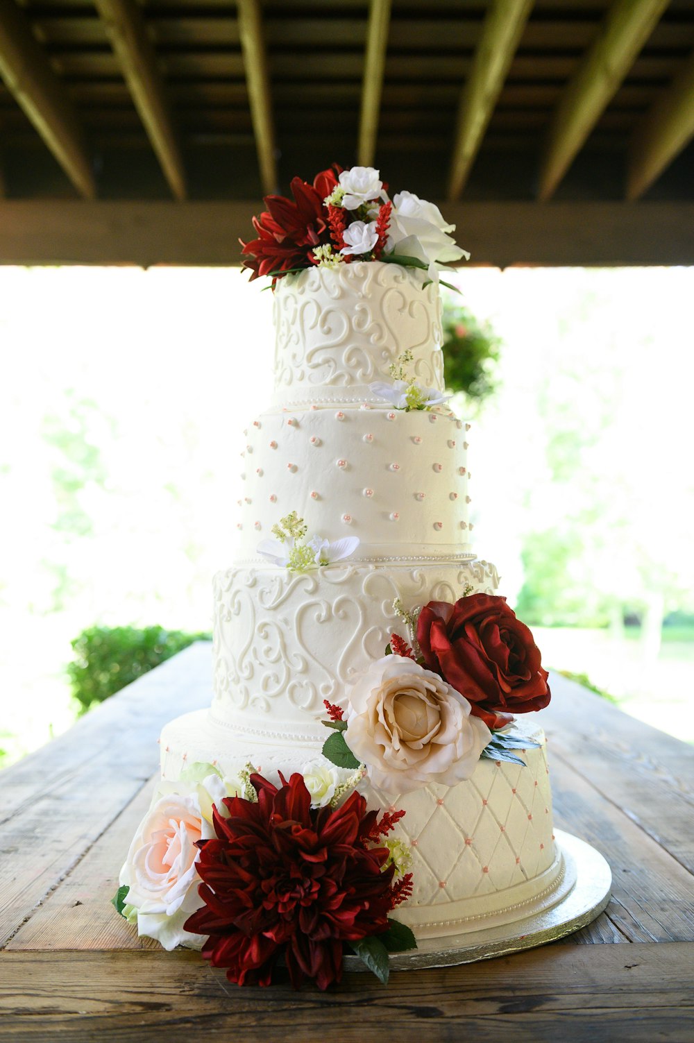 white 4-tier cake