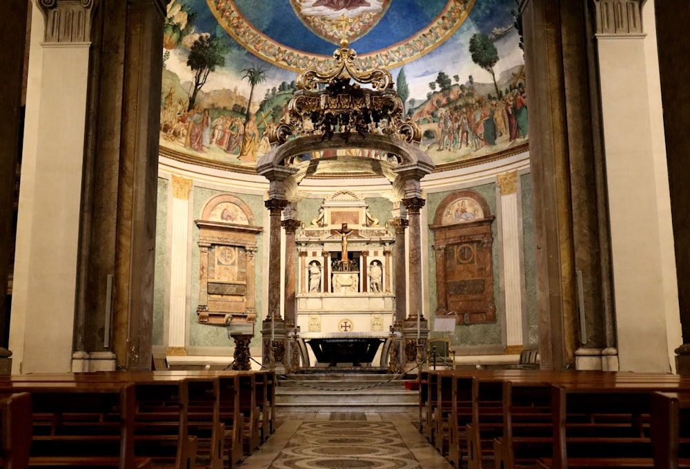 benches in cathedral