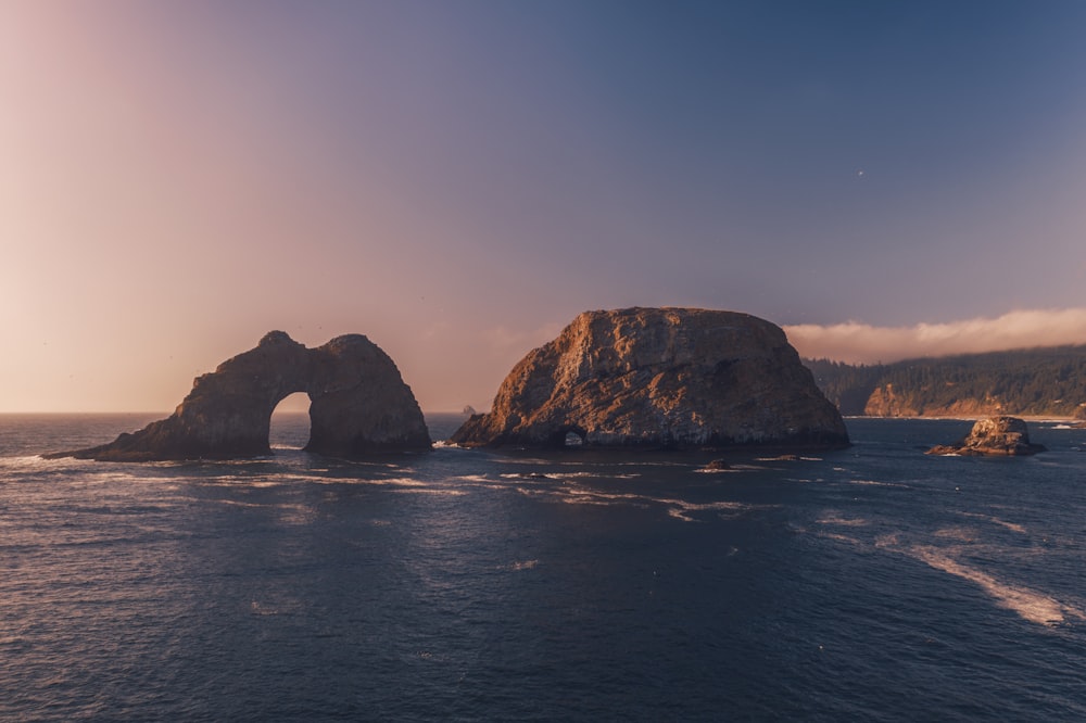 rock formations on sea