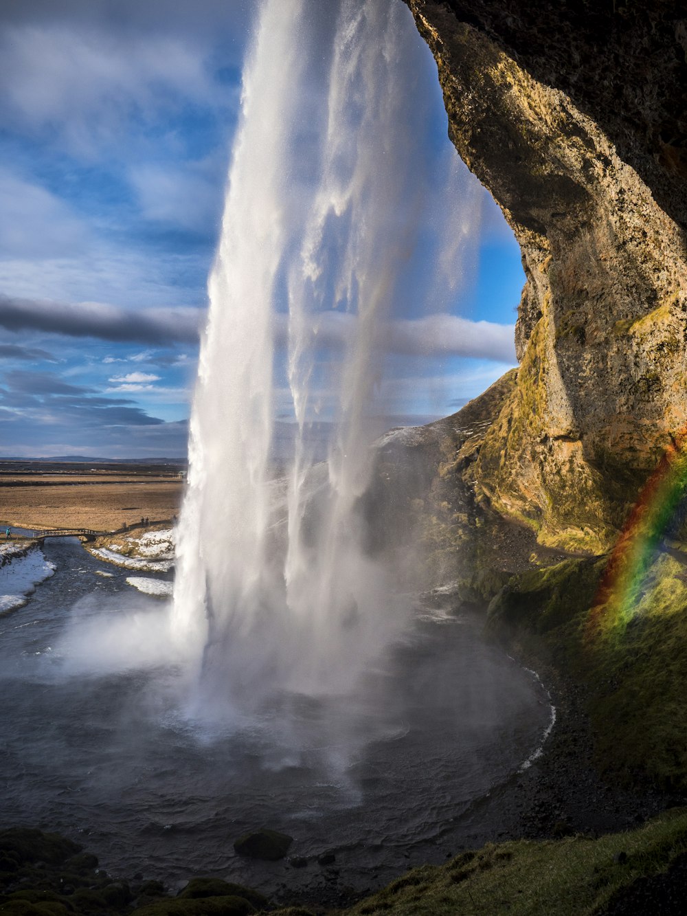 waterfall and rainbow