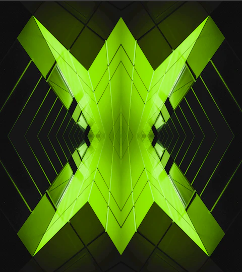 green and black kaleido wallpaper