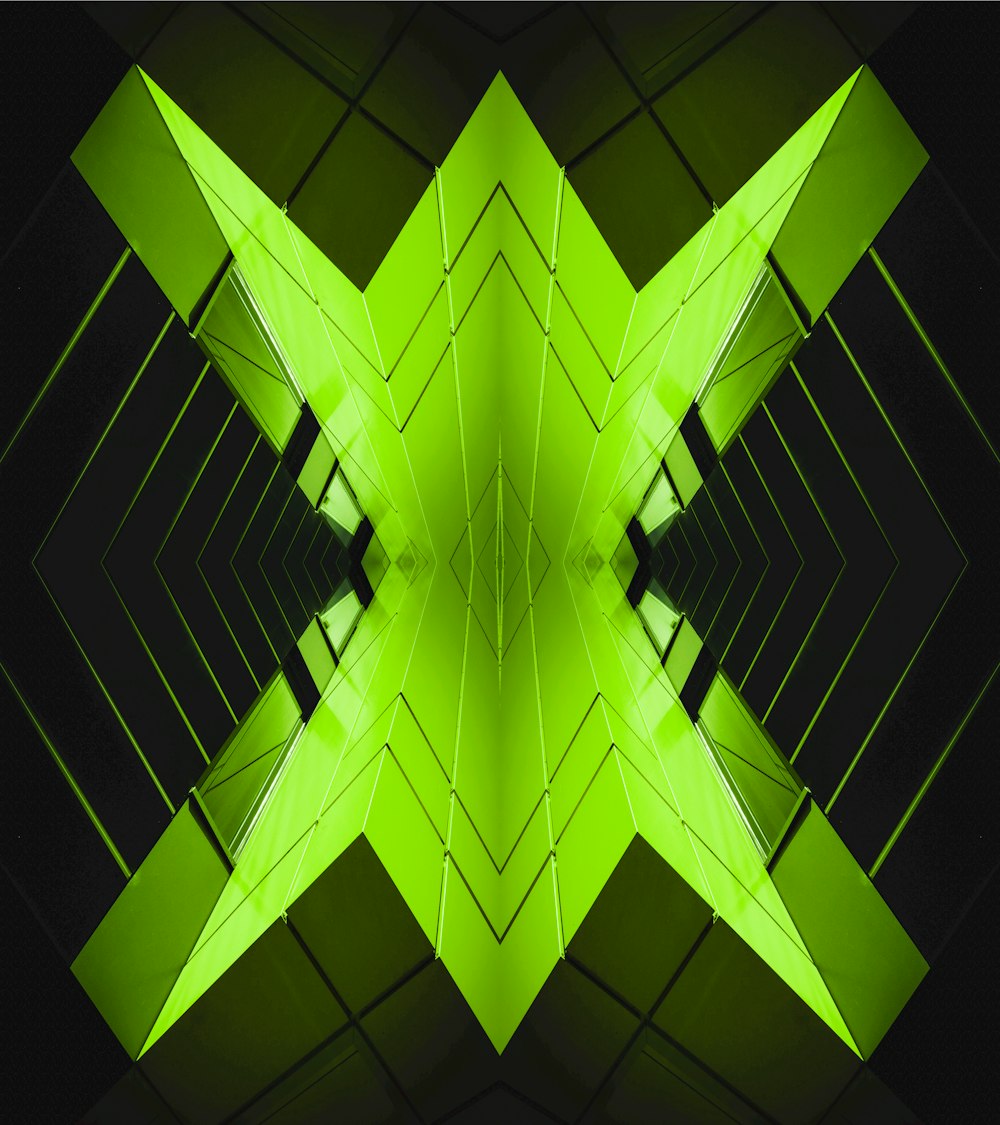 green and black kaleido wallpaper