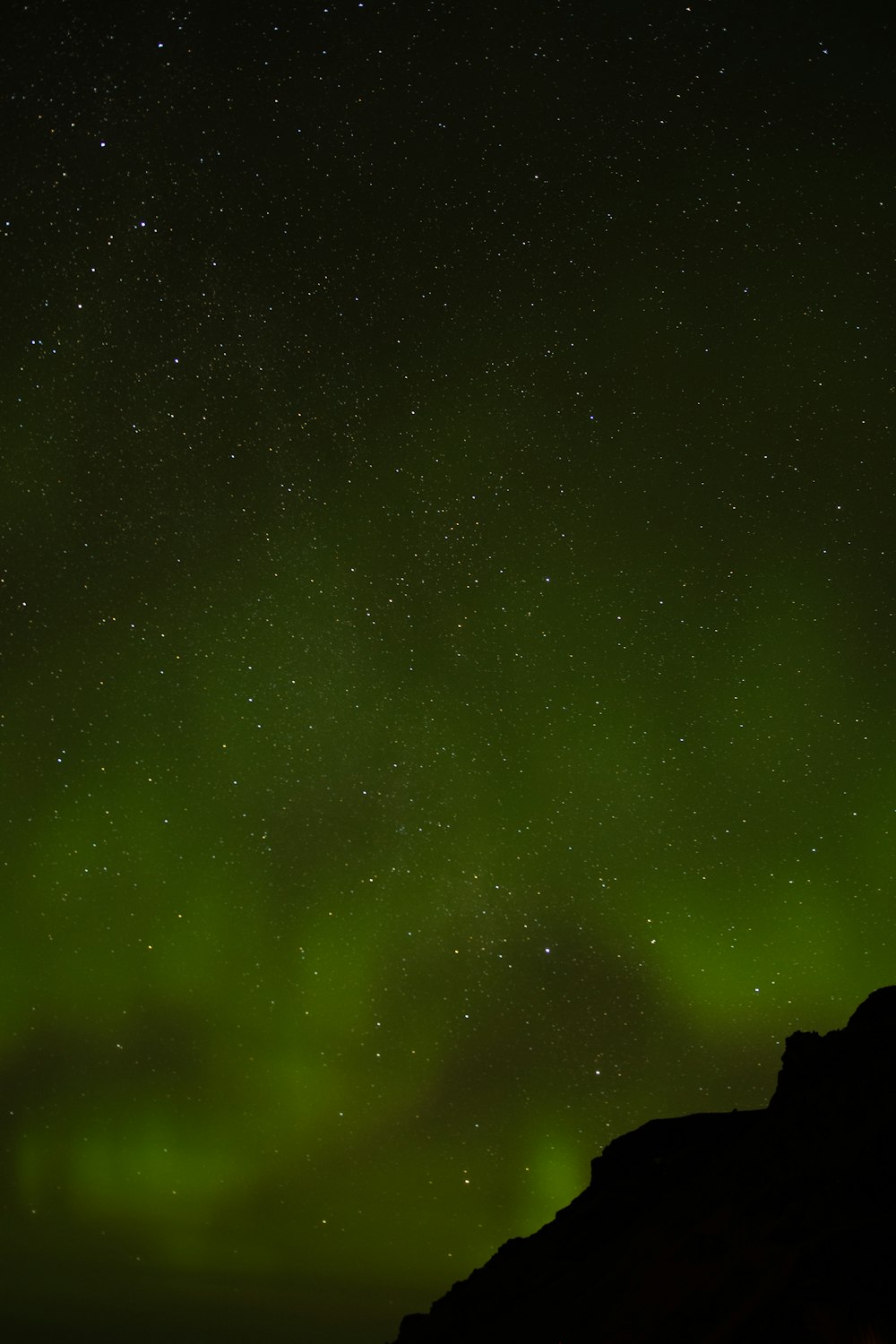 Aurora borealis on the sky