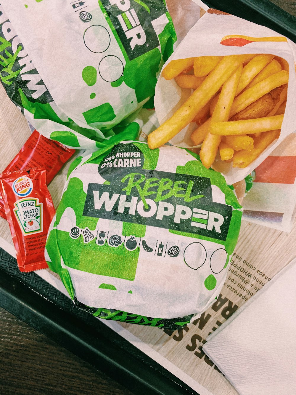 rebel whopper burger and ries