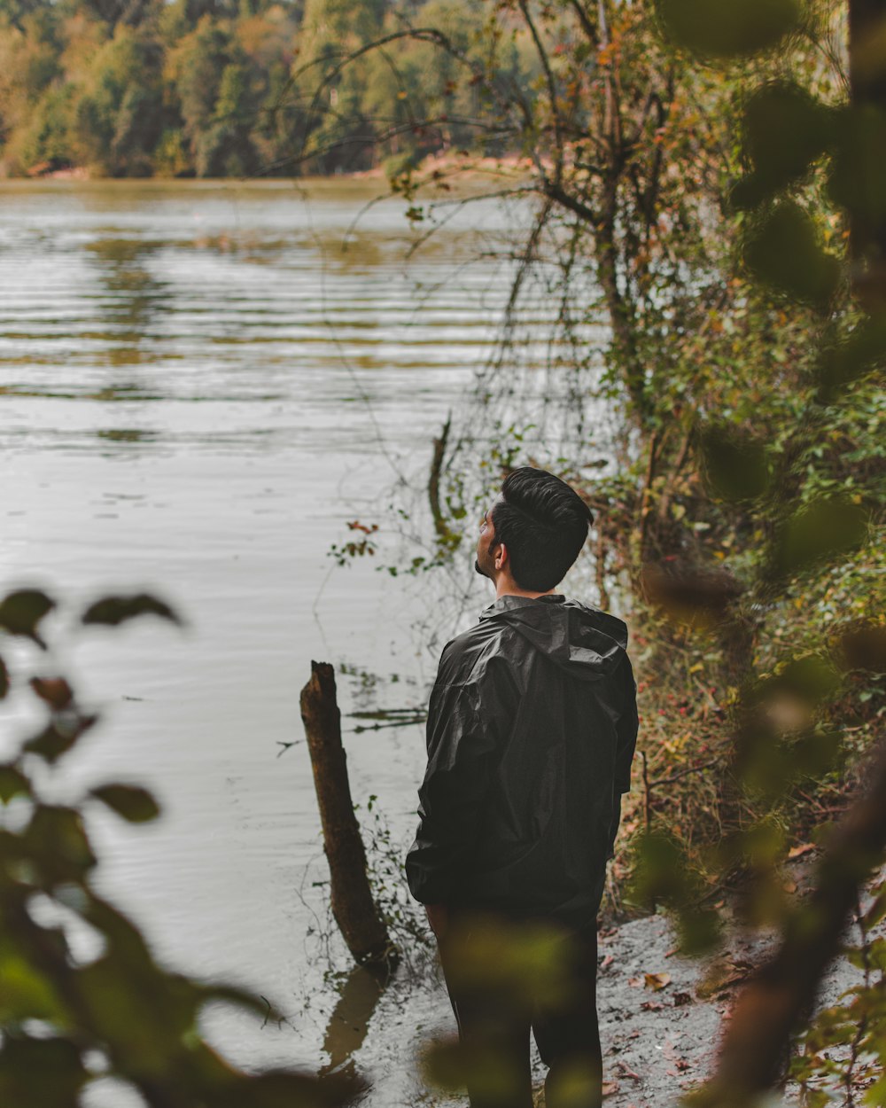 man standing in front of body of water