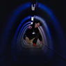 man jumping on hallway