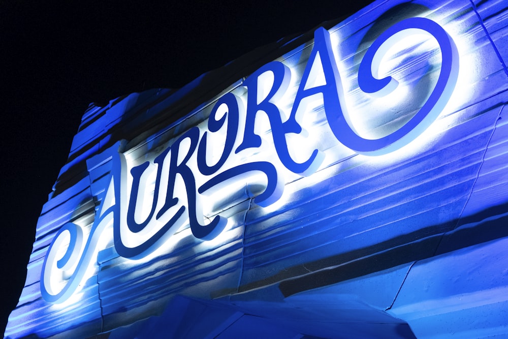 Aurora cutout lighted signage