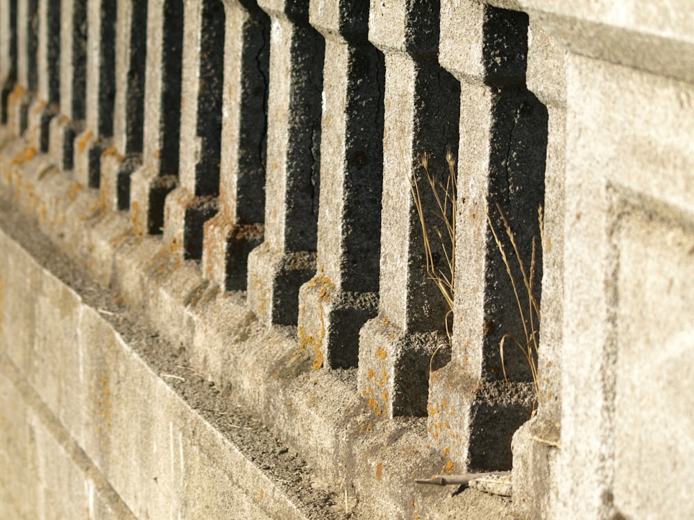 gray concrete fence