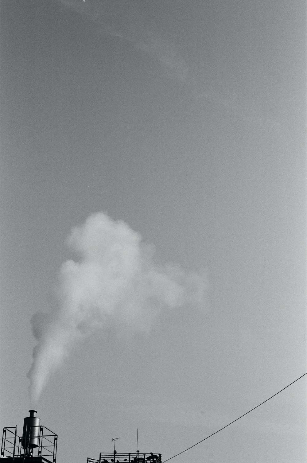 smoke from machine during daytime