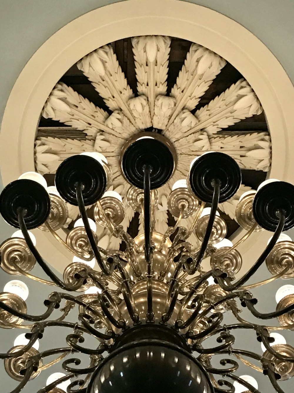 silver uplight chandelier