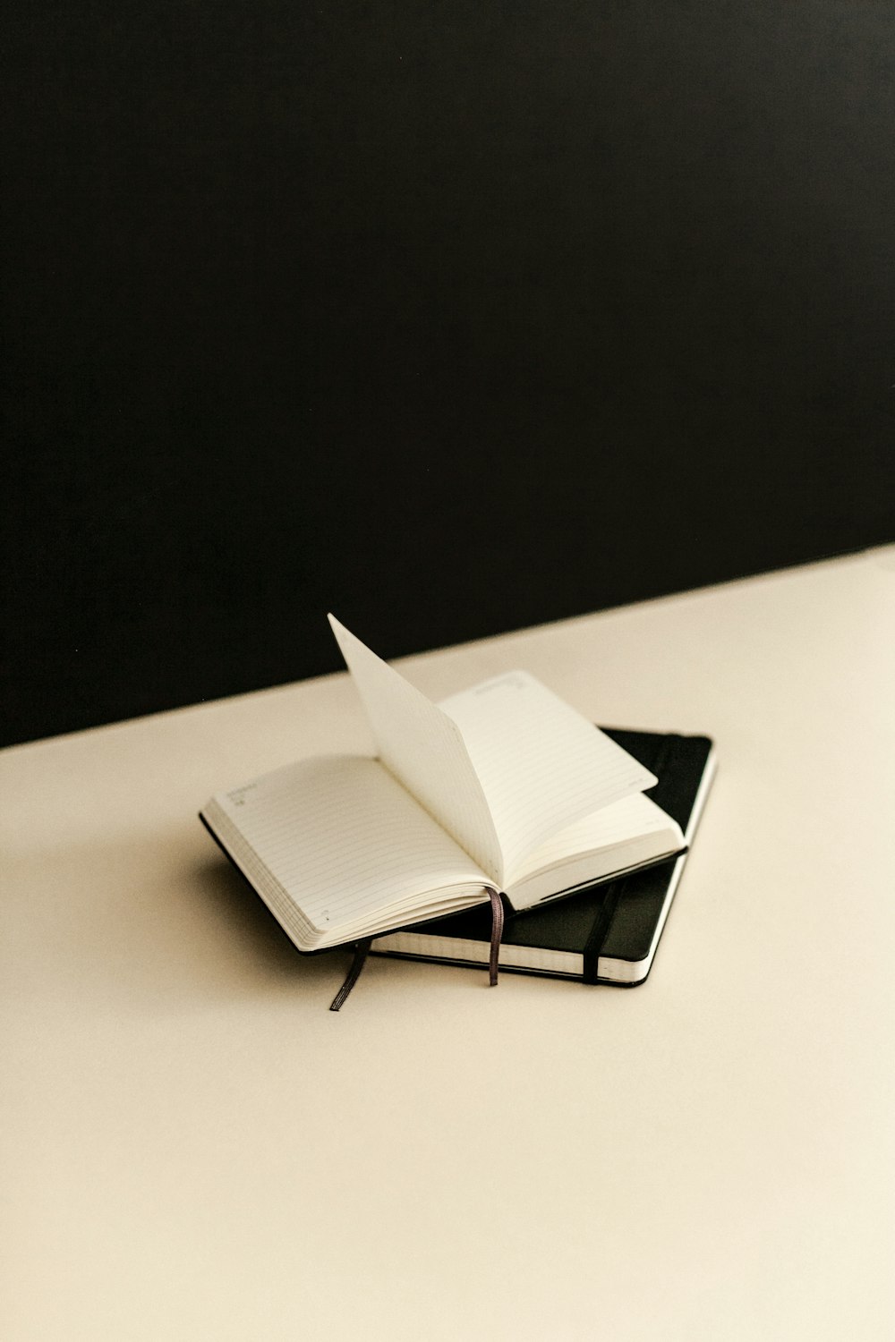 two books on white surface