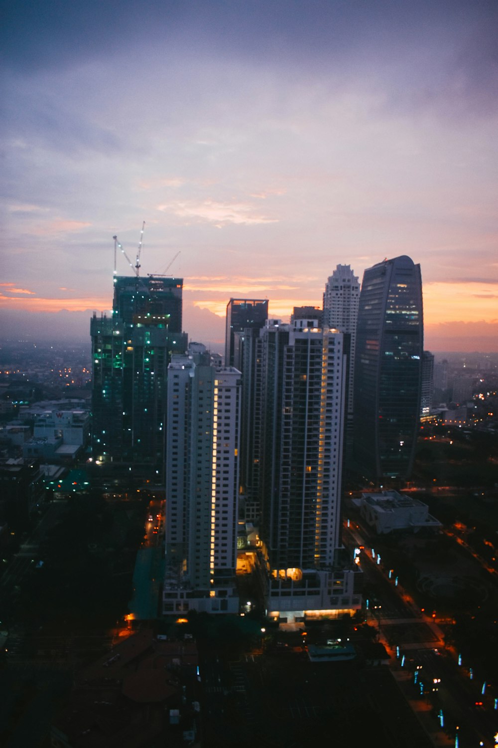 gray and white buildings