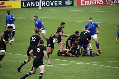 man playing football on the field