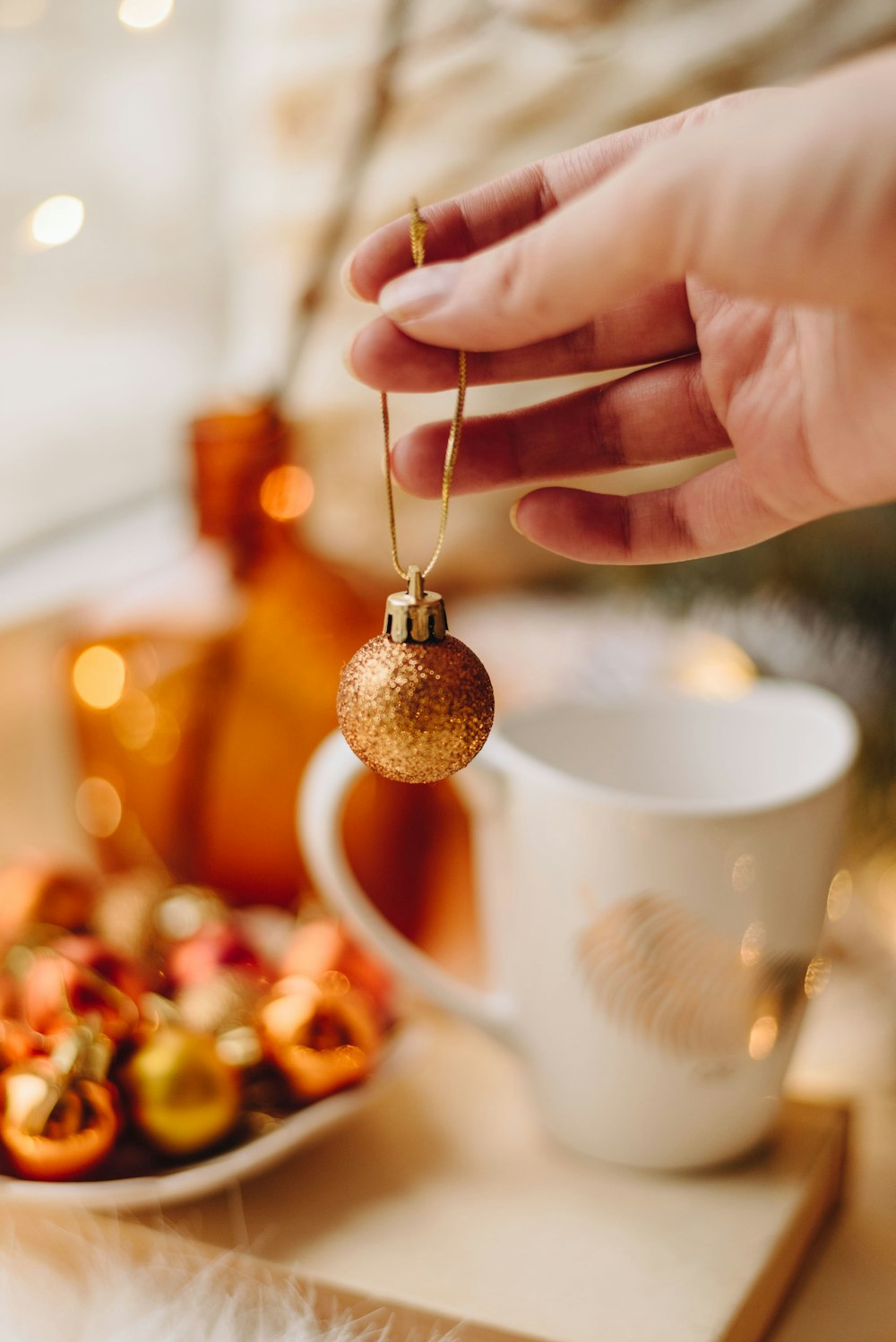 boule de Noël dorée