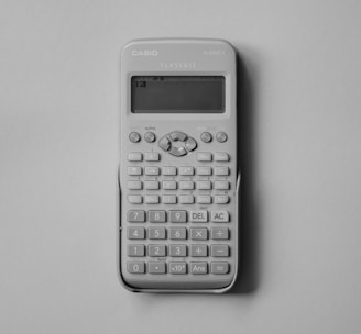 white Casio calculator