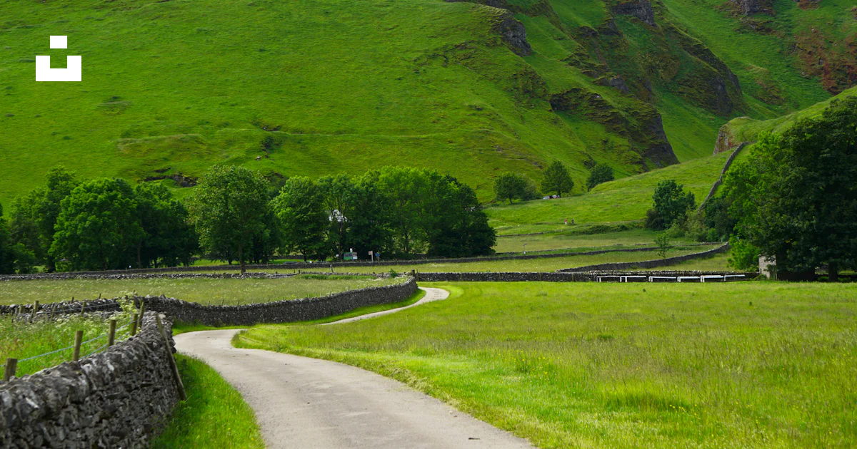View photography of green mountain near road during daytime photo ...