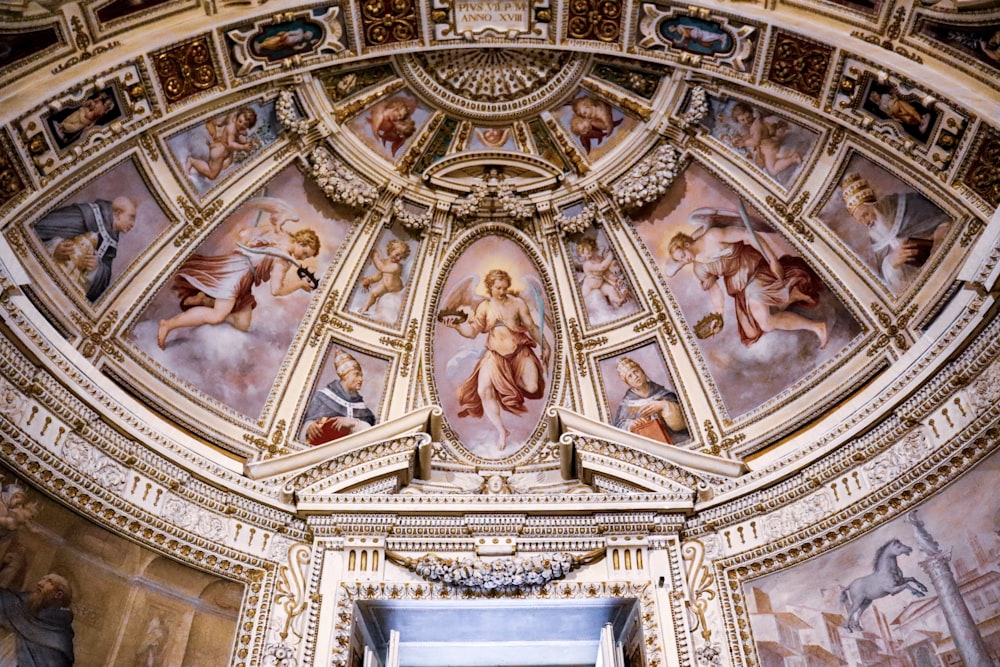 dome ceiling with Religious paint