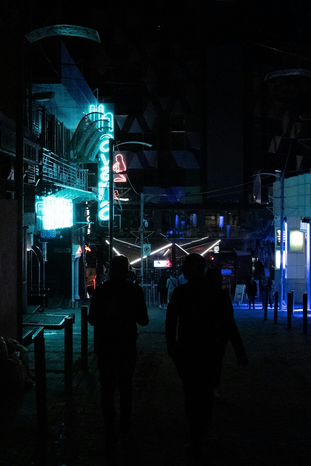 turned-on neon sign at night