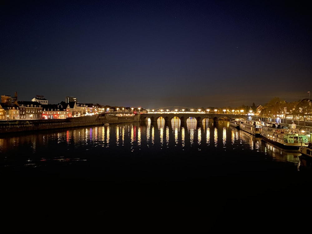 lighted by buildings during nighttime