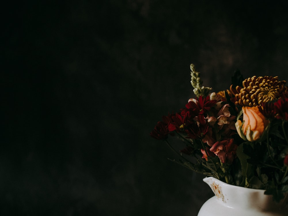 assorted flowers in vase