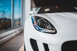Customers selecting headlights in the showroom.