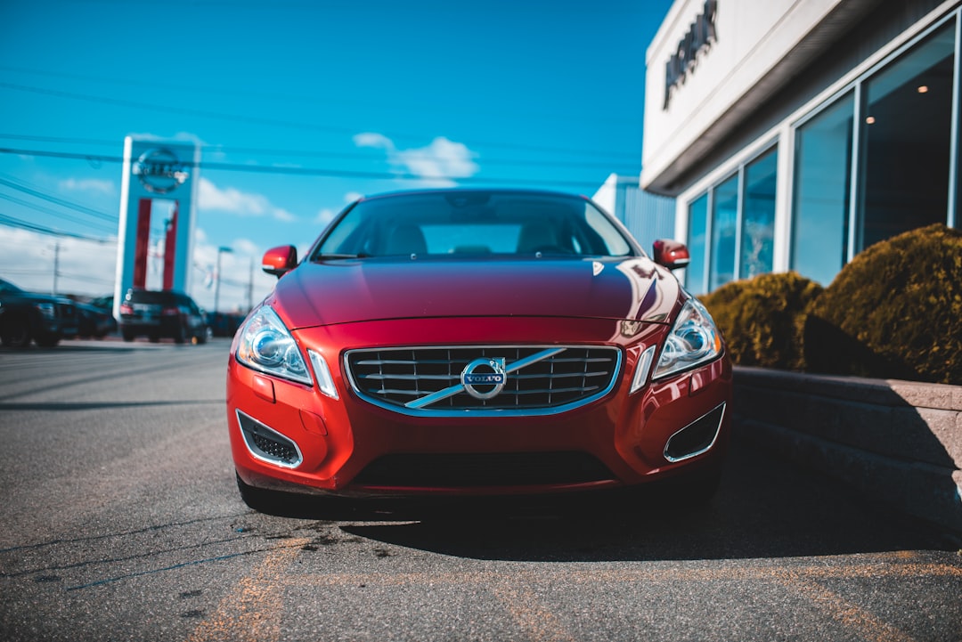 red Volvo car