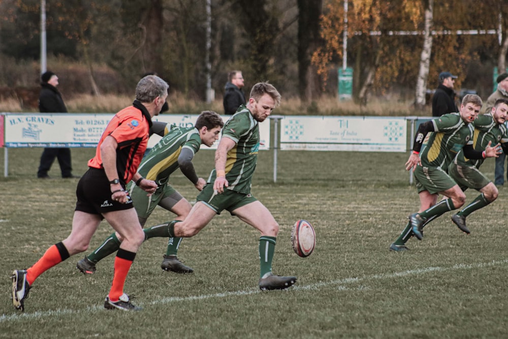 men playing football