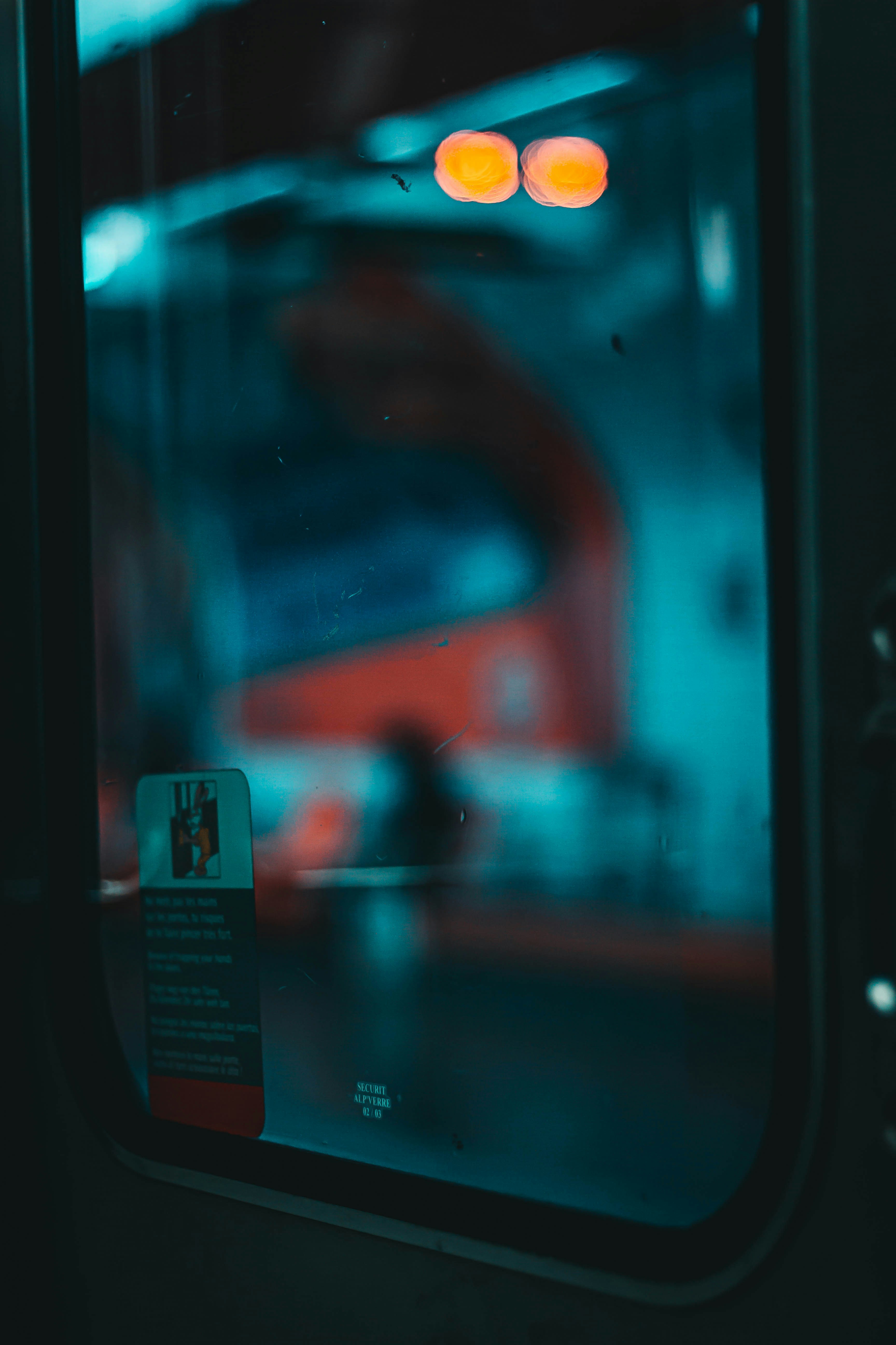 close-up photograph of bus