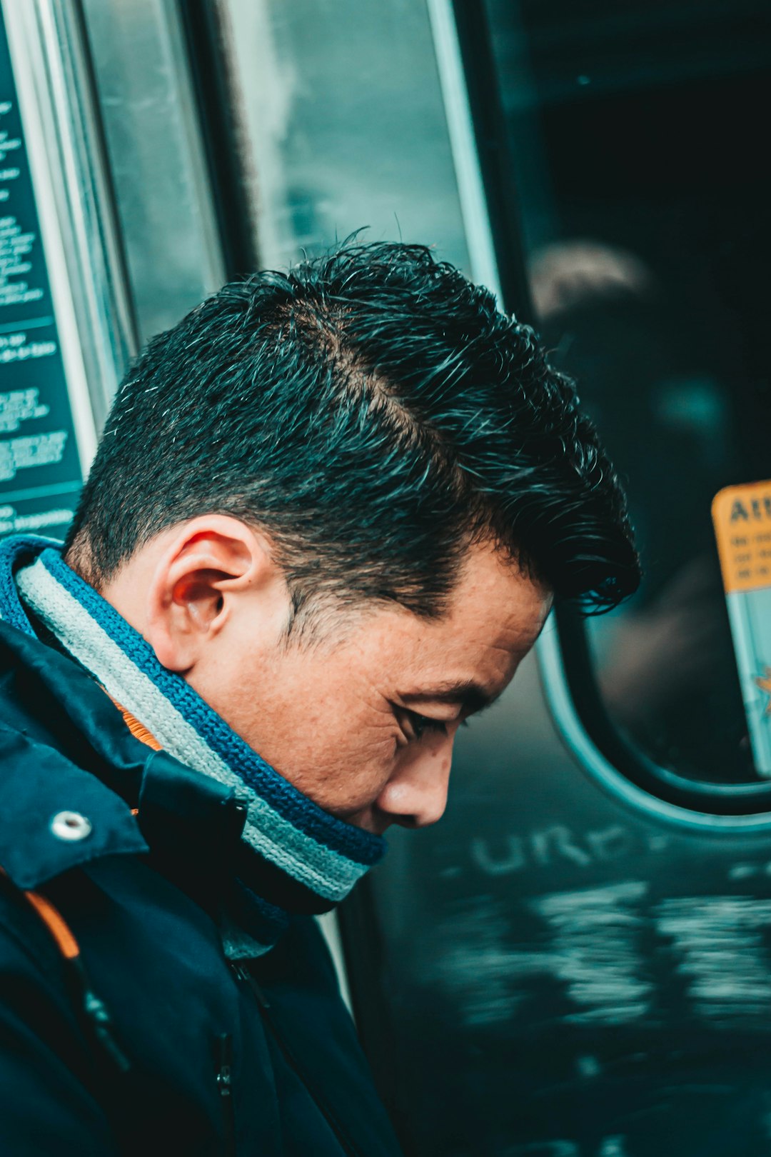 man wearing black jacket