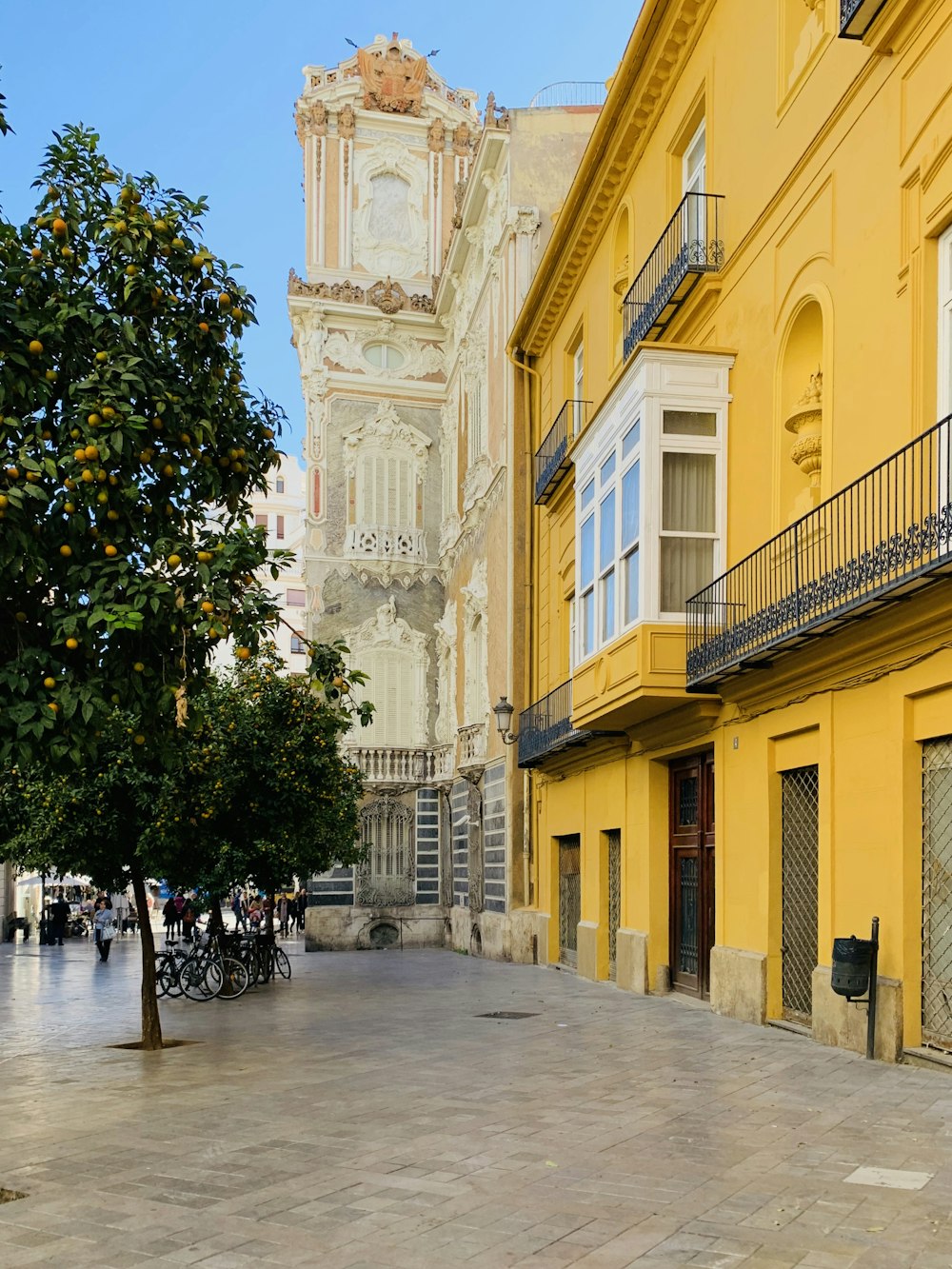 yellow concrete building